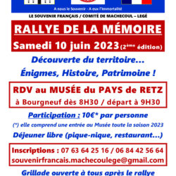 Affiche du 2ème Rallye de la Mémoire