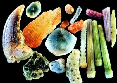 Grains de sable grossis 300 fois